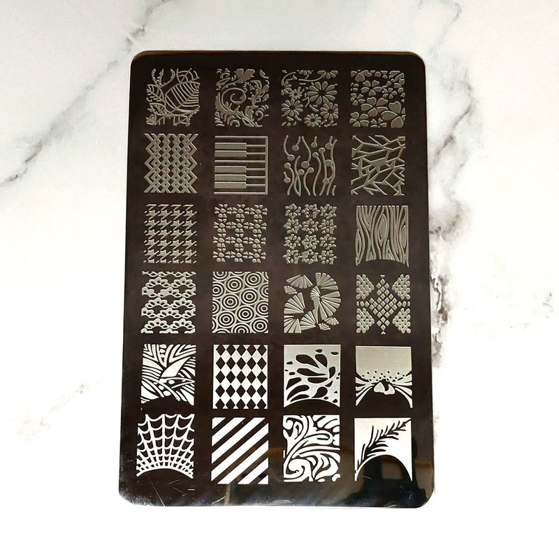 BEnails Nail Art Transfer Steel Plate Fantasy Web (Generous Edition) BN001 Nail Art DIY Printing Plate Finger Color - Nail Polish & Acrylic Nails - Stainless Steel Silver