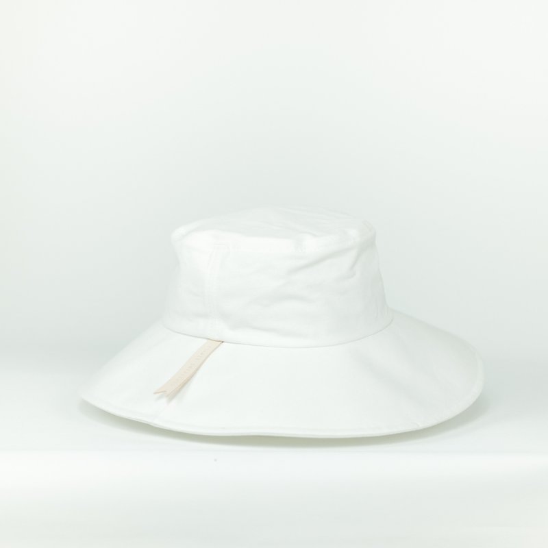 FLOPPY HAT-ホワイト - 帽子 - コットン・麻 ホワイト