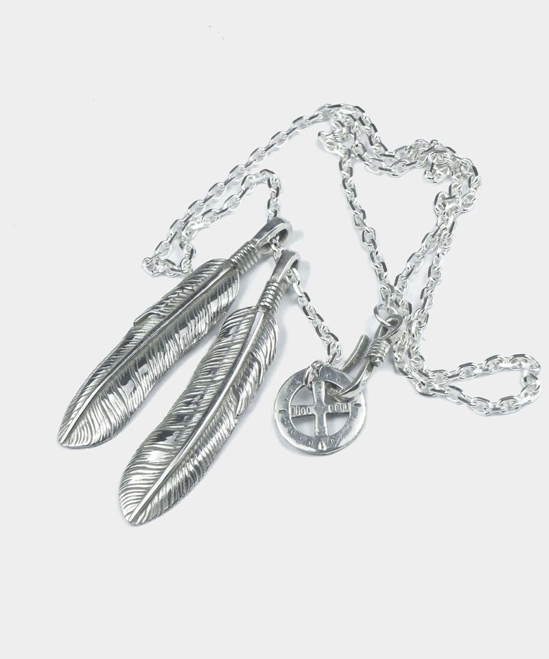 Feather Pendant Set - 項鍊 - 純銀 
