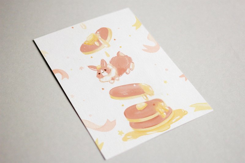 Pancake! Dessert Bunny_ Postcard - การ์ด/โปสการ์ด - กระดาษ หลากหลายสี