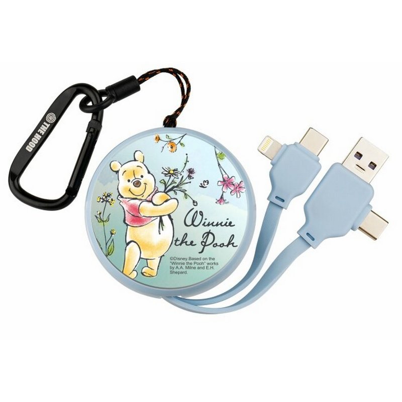 Disney Winnie The Pooh Multi PD Fast Charging Cable  Lightning to Type C 5520 - ที่ชาร์จ - วัสดุอื่นๆ ขาว