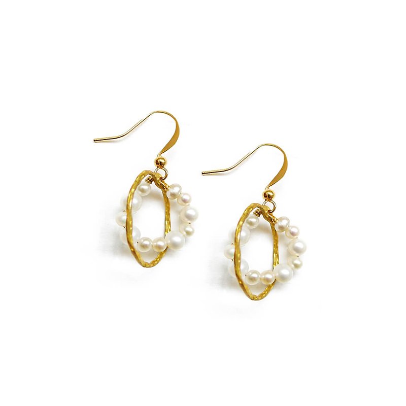 [Ficelle Fei Yarn Light Jewelry] Deep Feelings of Old Things-Step by Step-Earrings - ต่างหู - ทองแดงทองเหลือง 
