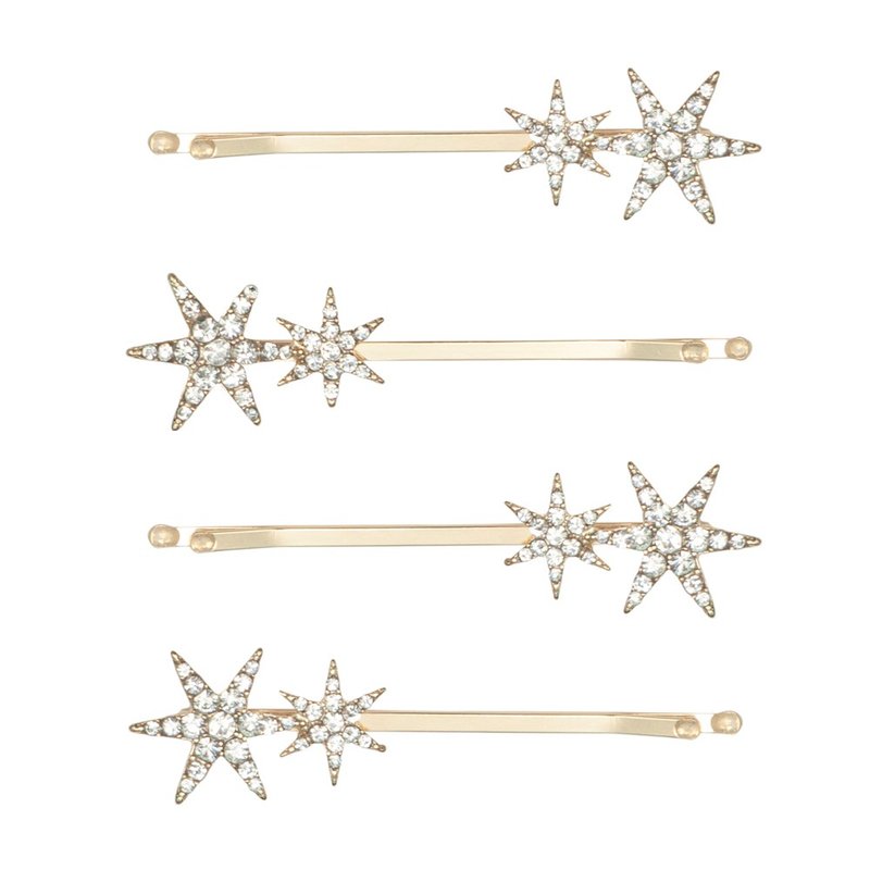 British Mimi & Lula AW24_Xmas shining star clip 4 in - Baby Accessories - Polyester 