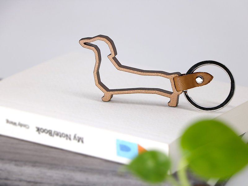 ZOO Animal Key Ring-Dachshund - Keychains - Other Metals Brown