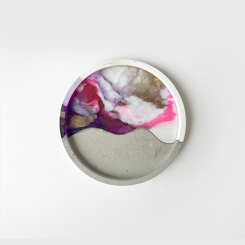 雙面杯墊 (紫晶) - 其他家具 - 水泥 灰色