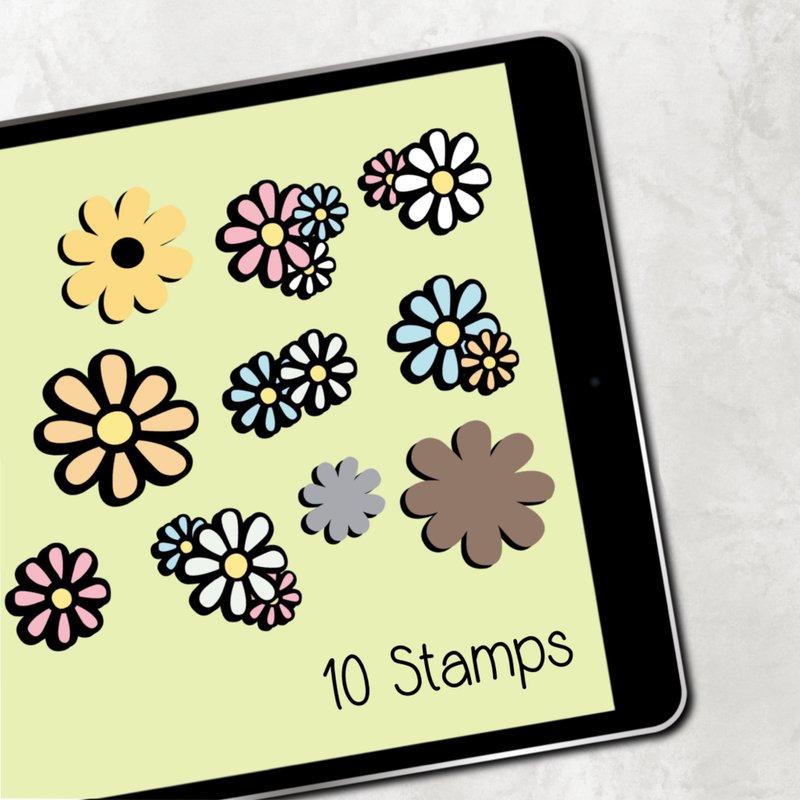 Daisy Procreate Brush Stamp - 其他數位商品 - 其他材質 