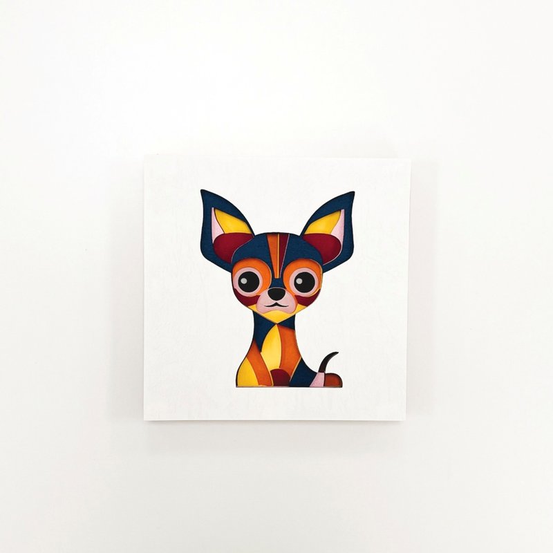 【吉娃娃】立體紙雕材料包 - 木工/竹藝/紙雕 - 紙 紅色