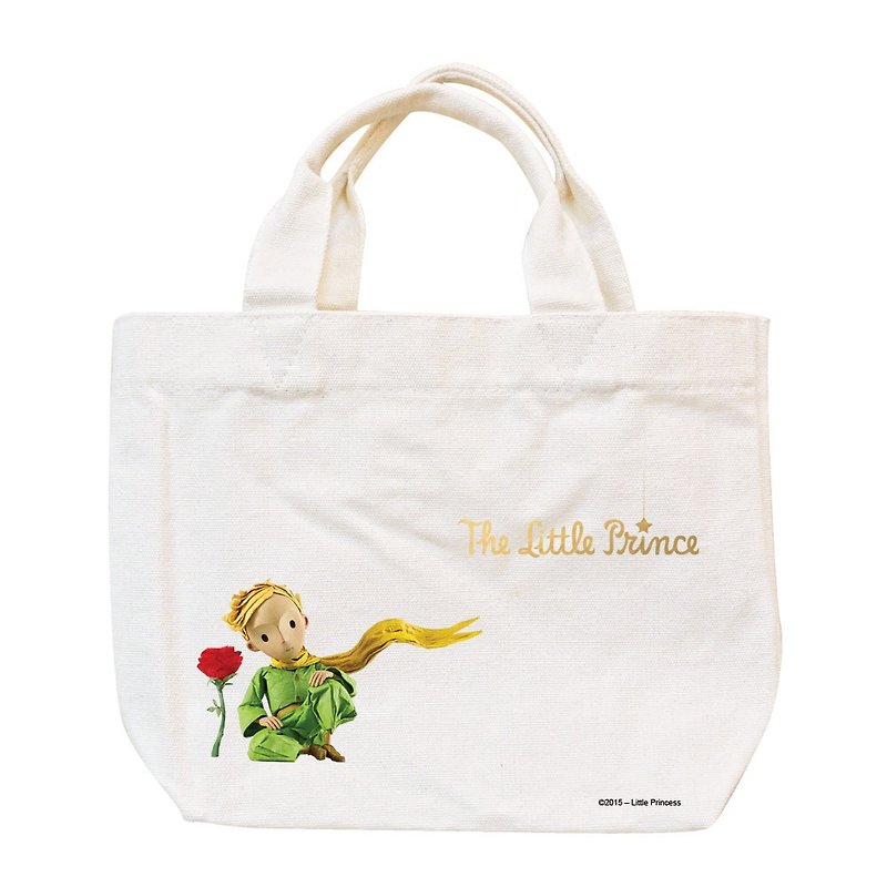 Little Prince Movie License - Little Tote - กระเป๋าถือ - ผ้าฝ้าย/ผ้าลินิน สีเขียว