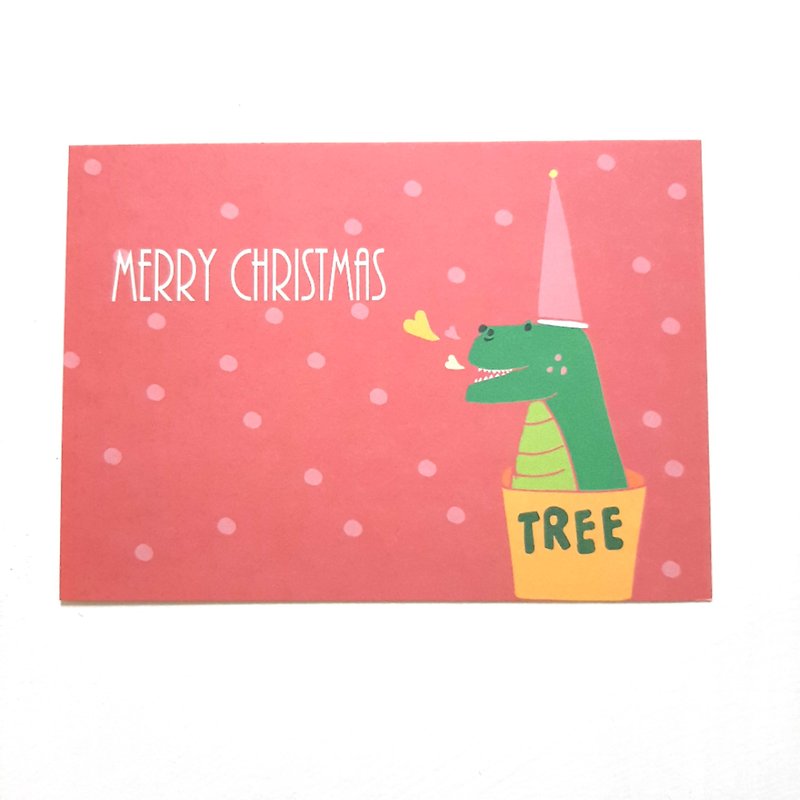 |Postcards| You will not be a tree / 006 Christmas card - Cards & Postcards - Paper Red