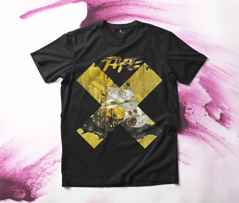 南蛮ストライキ-TheX機能性Tシャツ - Tシャツ メンズ - ポリエステル ブラック