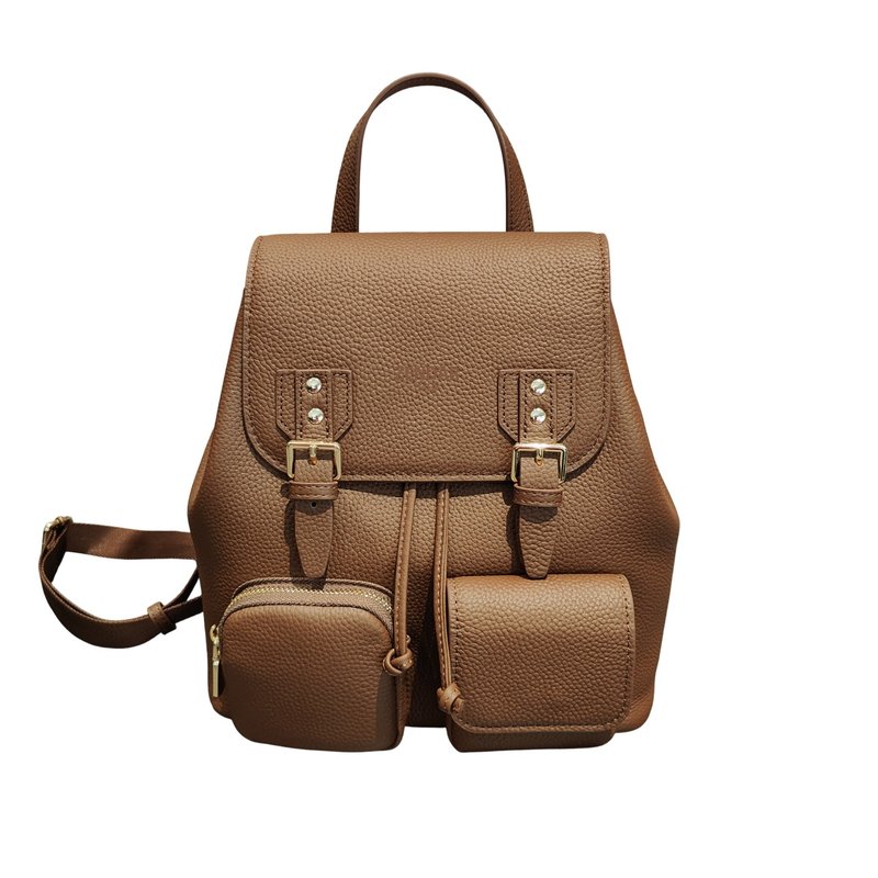 ZENDAR 限量1折 頂級超柔軟小牛皮後背包 咖啡色 全新專櫃展示品 - 後背包/背包/書包 - 真皮 咖啡色