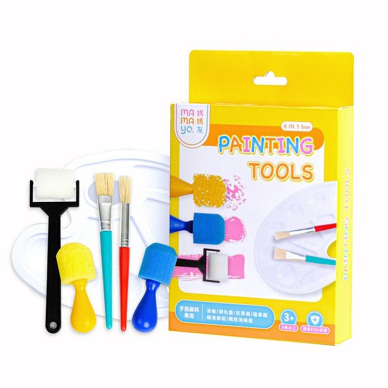 Mamayo painting brush tool set of 6 (for finger paste/paint only) - ชิ้นส่วน/วัสดุอุปกรณ์ - วัสดุอีโค 