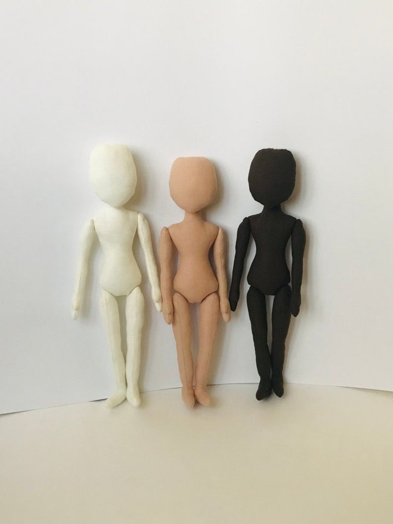 3 Blank doll body 10.43 inch 26.5cm Doll body, cloth doll rag doll ragdoll body - 寶寶/兒童玩具/玩偶 - 棉．麻 