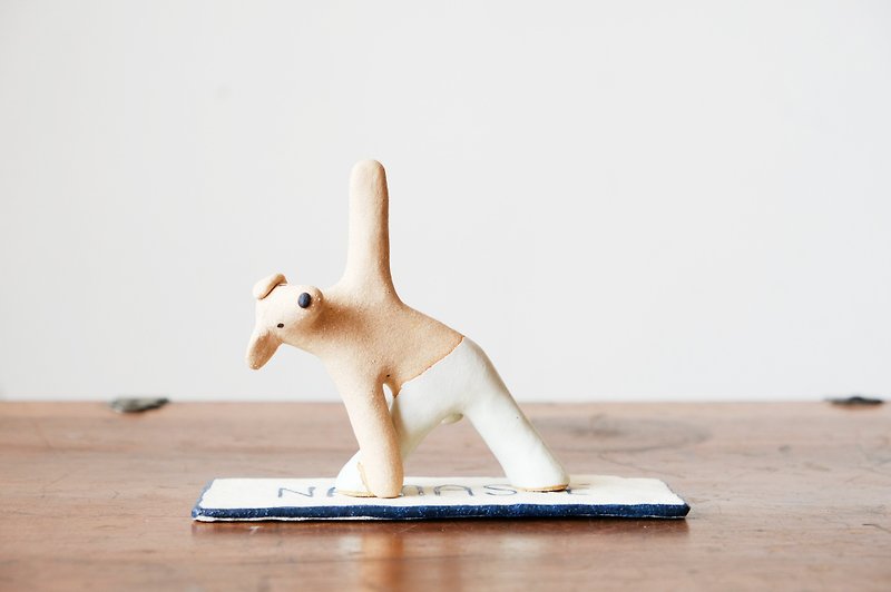 瑜伽狗 - YOGA DOGS - 共8款可選 - 公仔模型 - 陶 白色