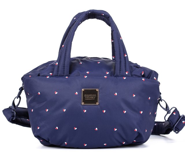 2-way Balloon Shoulder Bag - Gem of Heart - Navy - Shop vovarova