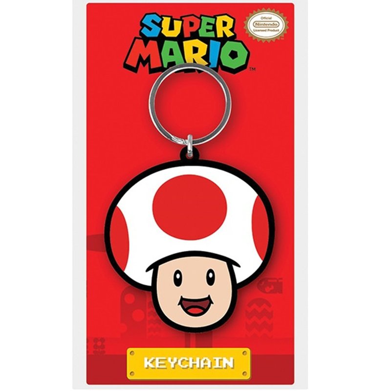 【任天堂】奇諾比奧(Super Mario-Toad) -進口鑰匙圈 - 鑰匙圈/鑰匙包 - 橡膠 多色