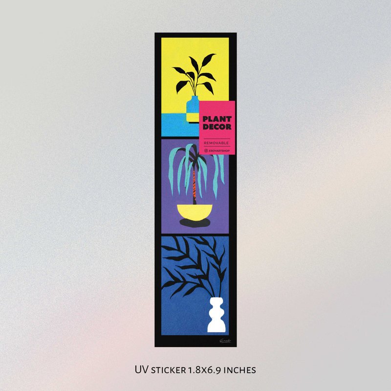 Sticker | Plant Decor - 貼紙 - 紙 黃色