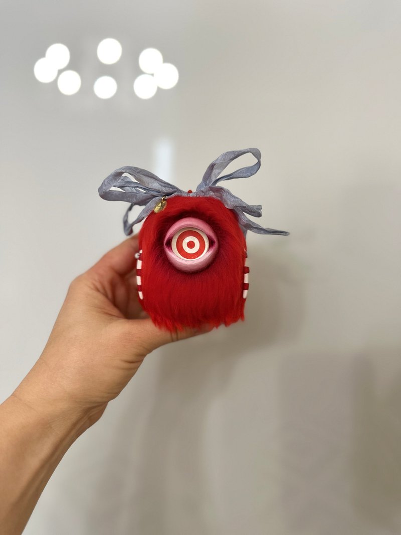 Red plush bubble - cyclops _ MADE-TO-ORDER! - 公仔/玩偶 - 其他材質 紅色