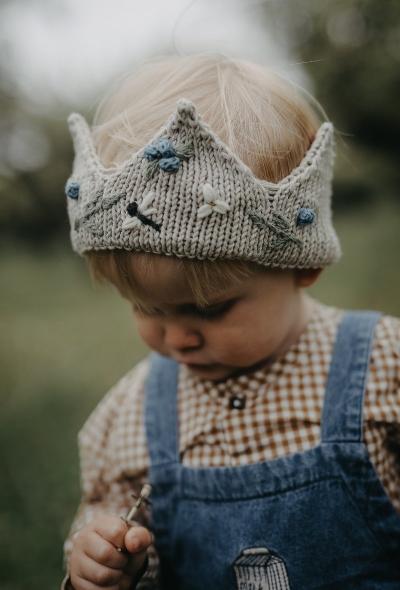 Blueberries Headband - Floral Crown - Baby Girl Crown - 1st Birthday Crown - Hair Accessories - Thread Multicolor