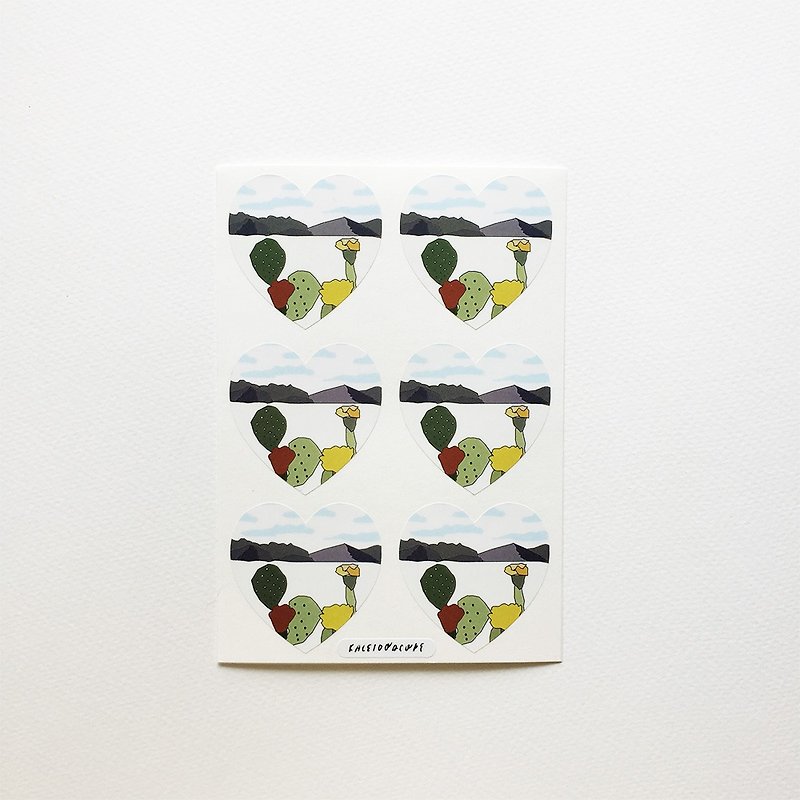 Landscape Vinyl Sticker - Arizona Cactus  ::  WILD  AT  HEART  COLLECTION - Stickers - Waterproof Material Transparent