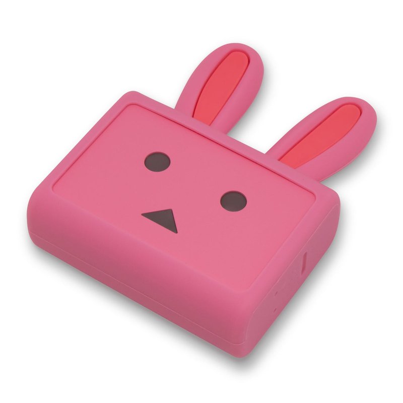 cheero Pink Rabbit Aleng 10000mAh power bank with fast charging and detachable rabbit ears that can be used as a mobile phone holder - ที่ชาร์จ - พลาสติก สึชมพู