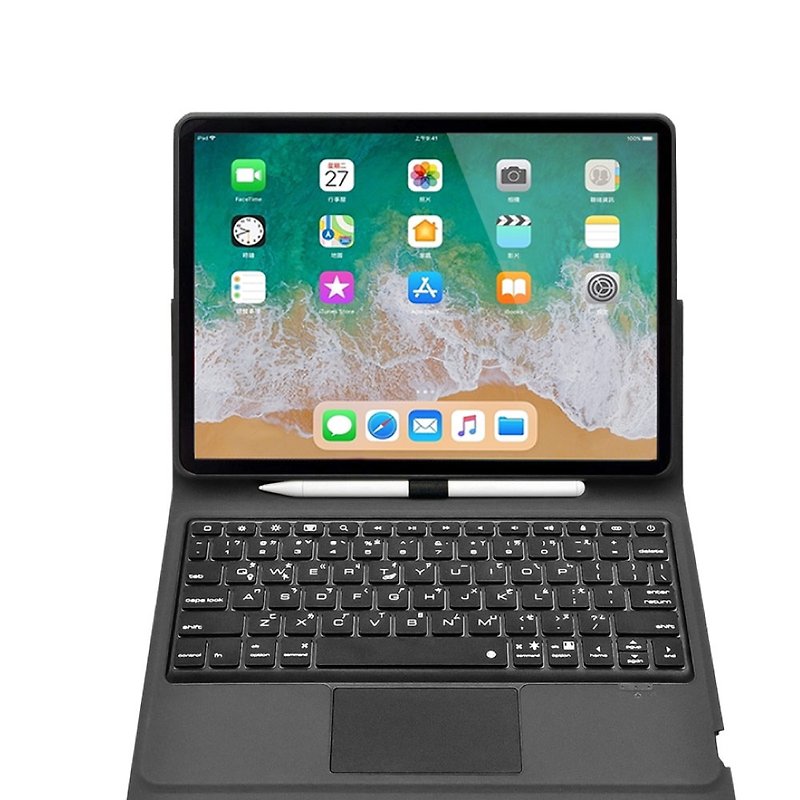人造皮革 平板/電腦保護殼 黑色 - 【GREENON】藍牙鍵盤保護套F13(iPad Pro 11吋 2022版) 注音標示