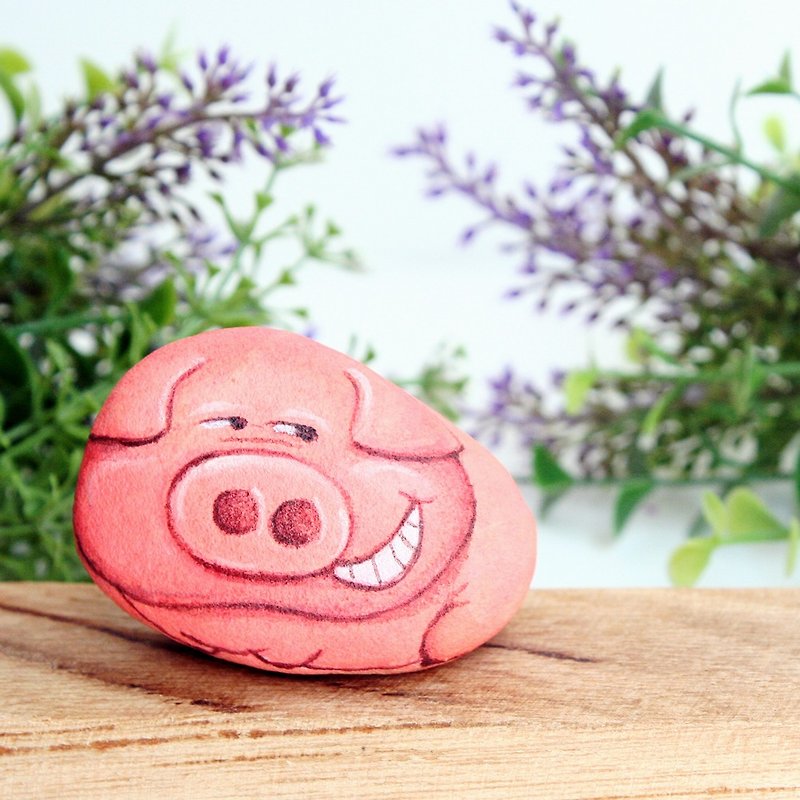 Pig pink stone painting - Other - Waterproof Material Pink