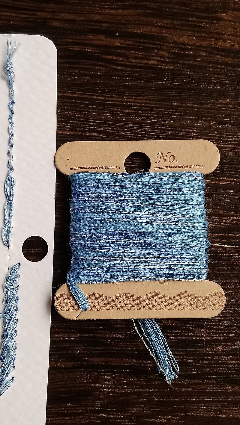 mocafe的刺繍糸　200公分 - 編み物/刺繍/羊毛フェルト/裁縫 - 刺しゅう糸 ブルー