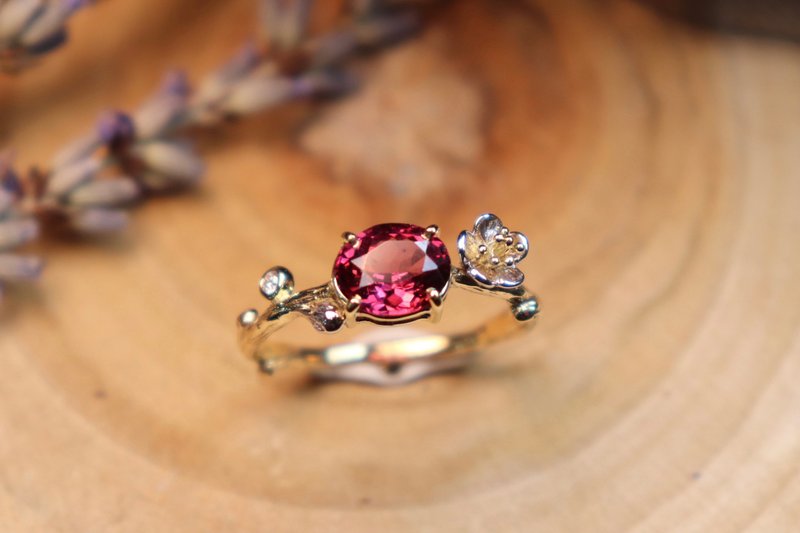 [Flower bed a kadan series] k18 two-color plum / rose pomegranate - General Rings - Precious Metals Gold