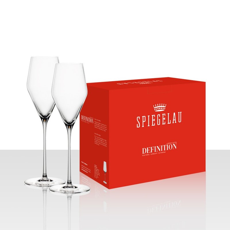 【Spiegelau】 Definition香檳杯250ml-2入禮盒 - 酒杯/酒器 - 玻璃 
