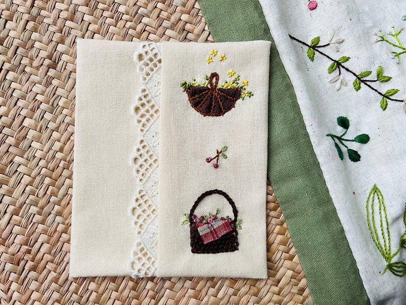 Embroidery/pocket tissue set/AB - Other - Cotton & Hemp 
