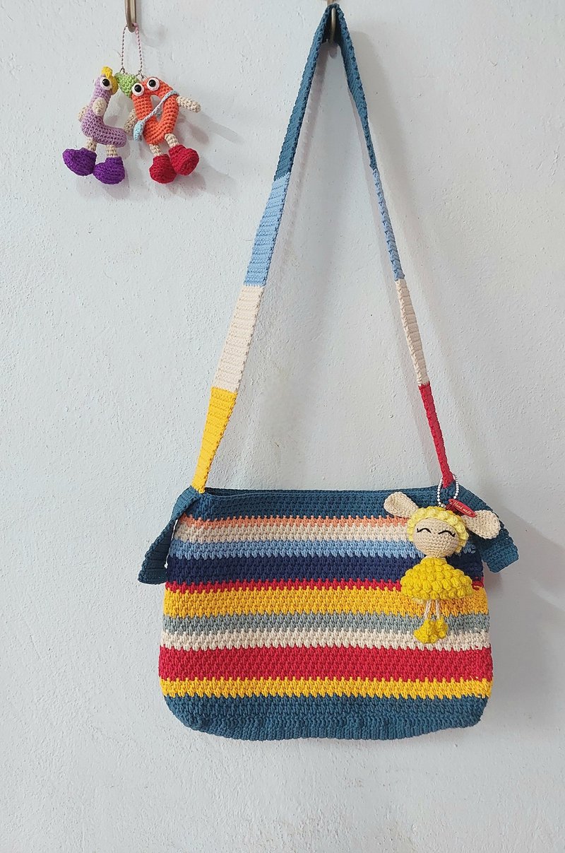 Colorful Crossbody Bag - 側背包/斜背包 - 其他材質 多色
