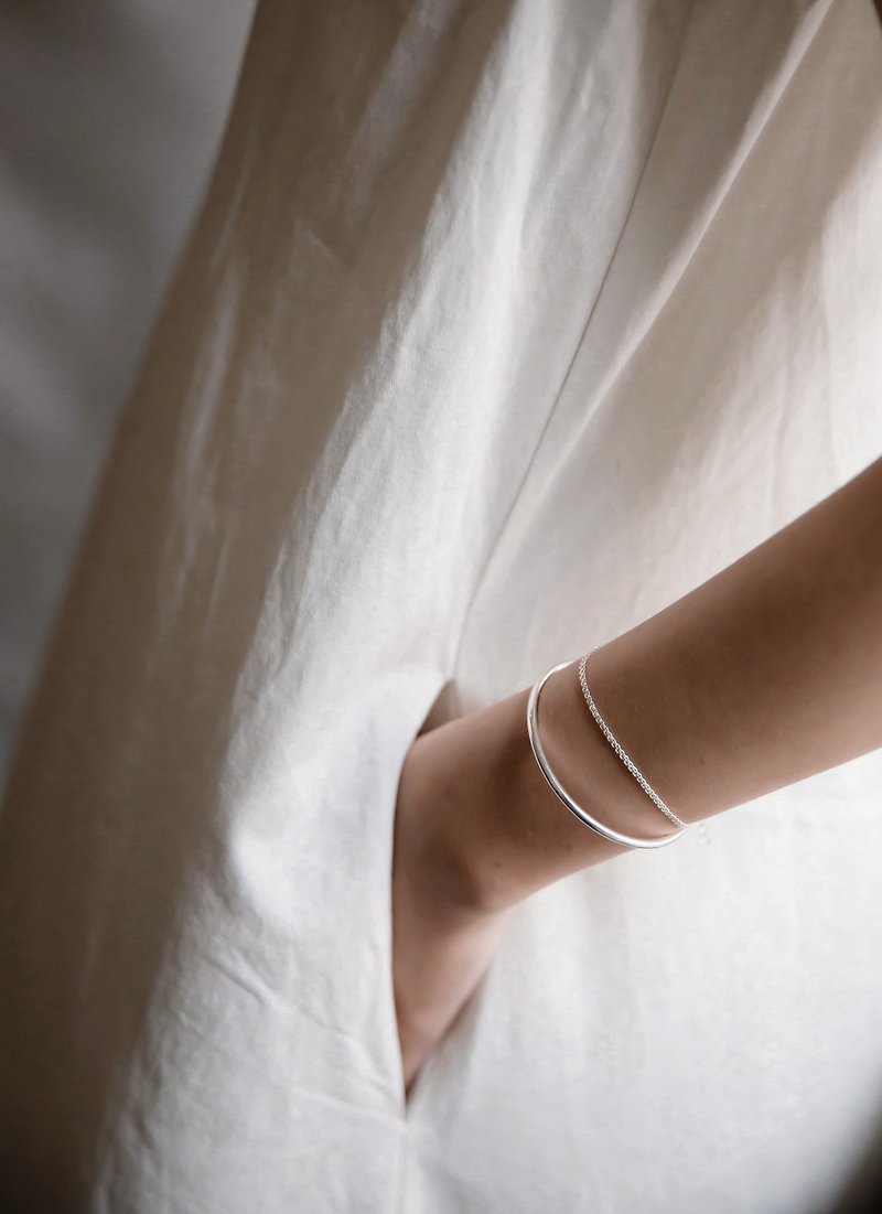 Ritual in Life Sterling Silver Bracelet Chain/Gift Wrapping - Bracelets - Sterling Silver White