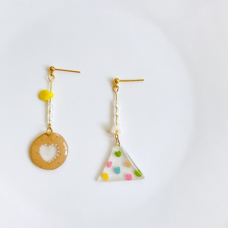 Love - Pin/Clip Earrings - Earrings & Clip-ons - Resin Khaki