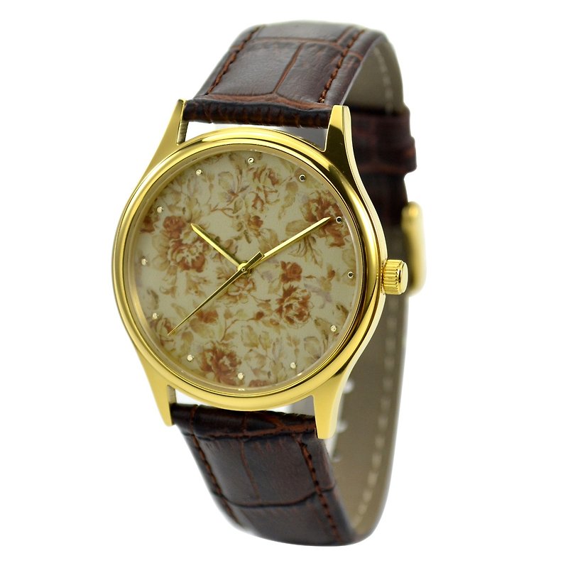 花柄時計-世界中に送料無料 - 腕時計 - 金属 ゴールド