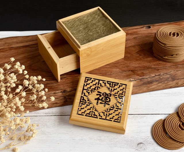 CYPRESS Nanzhu incense storage box (with green sandalwood incense)