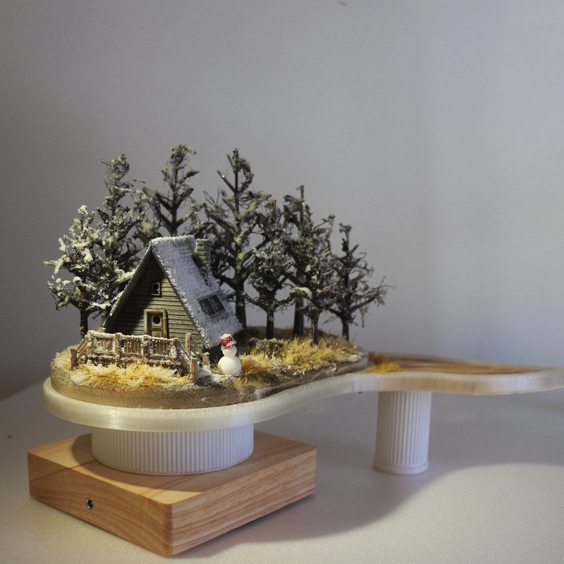 冬日松林酒館 - 擺飾/家飾品 - 木頭 銀色