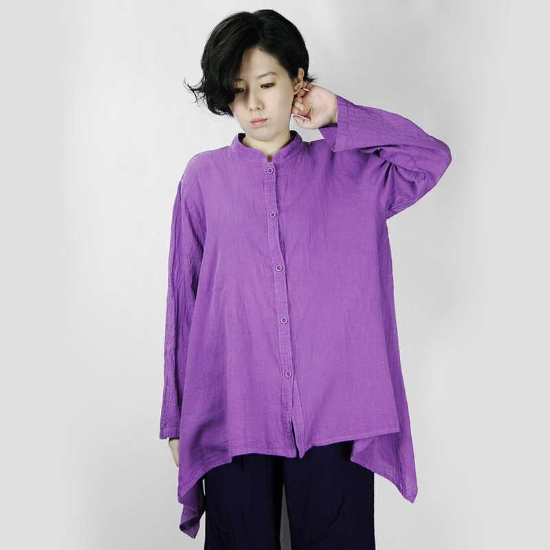 【聲聲慢】風情浪漫搖曳襯衫 - 女襯衫 - 棉．麻 
