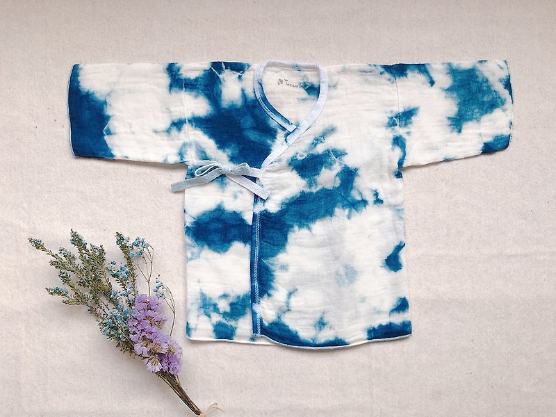 Tazzu•Blue Dye-Newborn gauze belly clothes (clouds) baby | baby - Baby Gift Sets - Cotton & Hemp 
