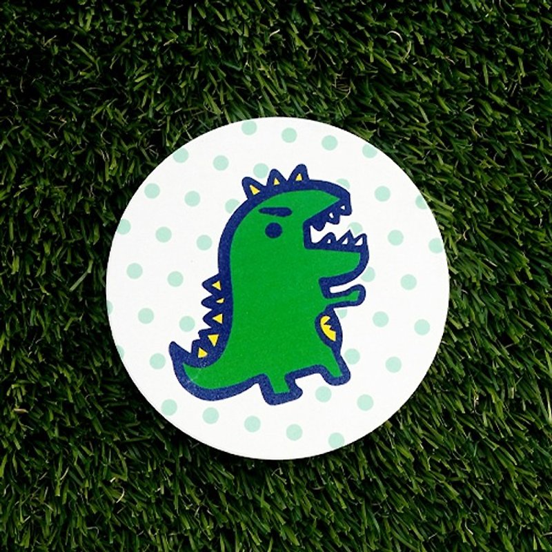 1212 play design ceramic water coaster - small dinosaur - Coasters - Paper Green
