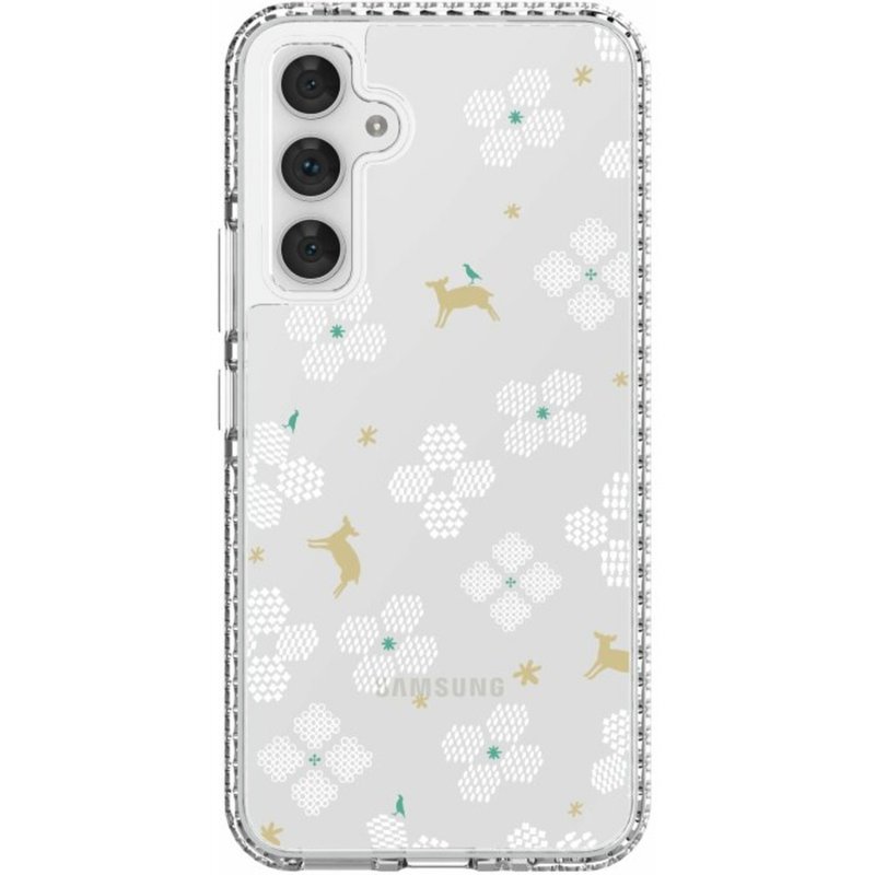 【預購】三星手機殼/Samsung Galaxy A54/花開原野/透白 - 手機殼/手機套 - 其他材質 白色