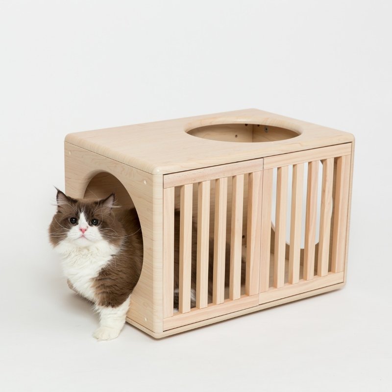 かくれんぼネストグリルドアタイプ - キャットタワー・爪とぎ - 木製 カーキ