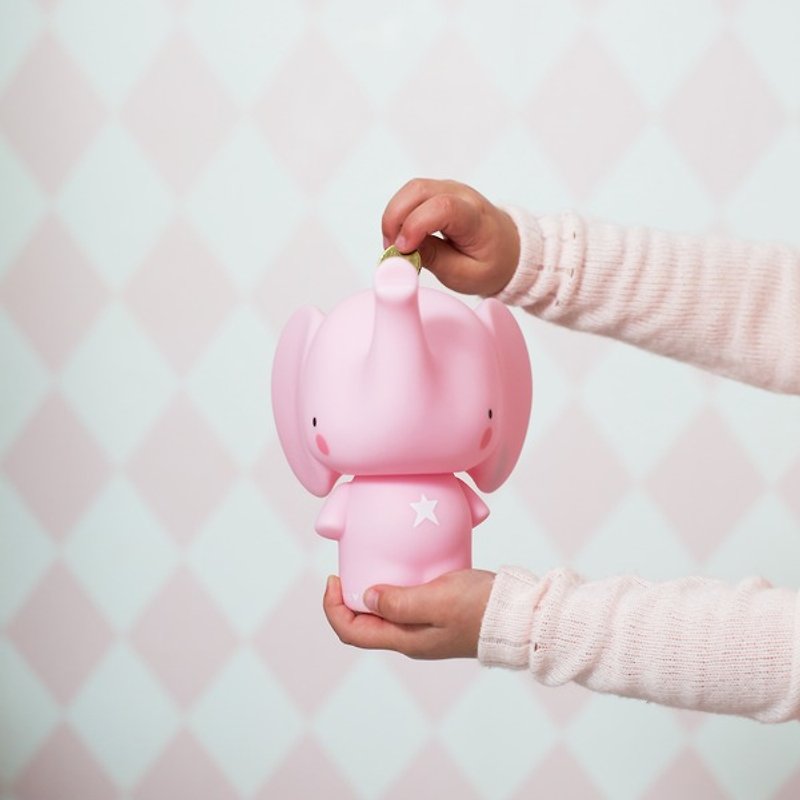 a Little Lovely Company – Money box: Elephant - pink - กระปุกออมสิน - พลาสติก สึชมพู