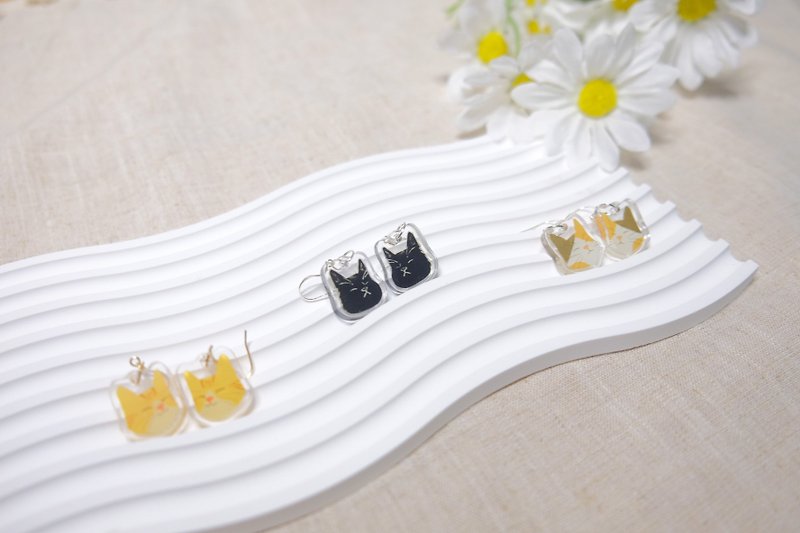What the Meow Series Cat Acrylic Earrings | Ear Clips - Earrings & Clip-ons - Acrylic Transparent