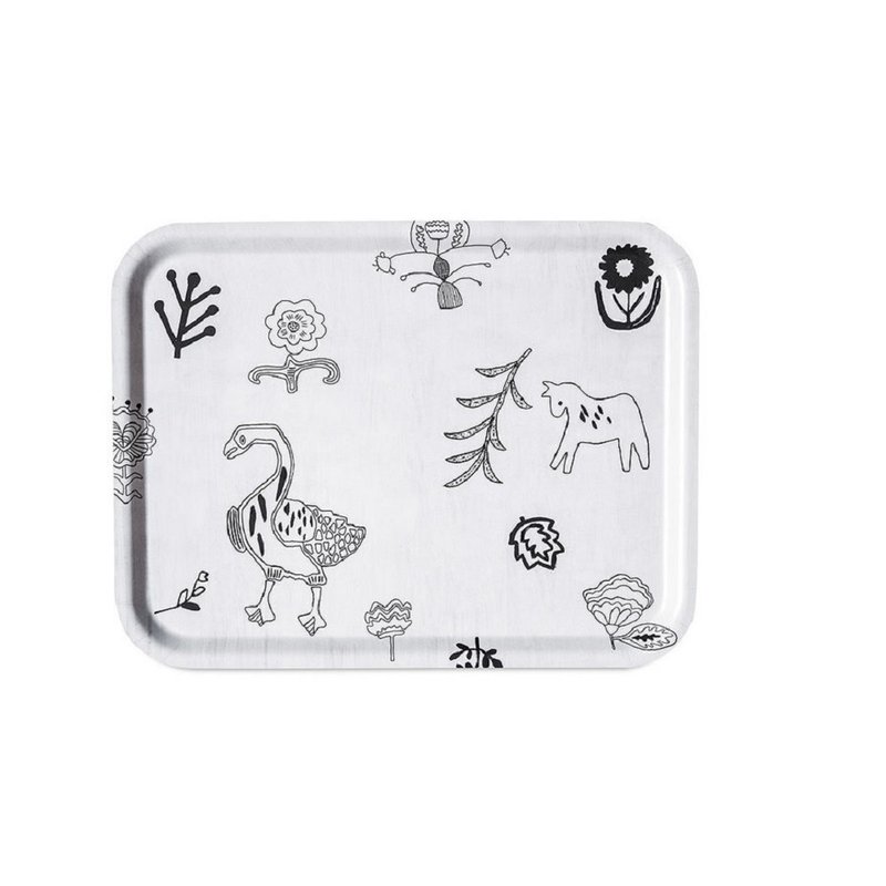 方型托盤-VÄVA SPIS TRAY (43 X 33 cm) - 托盤/砧板 - 木頭 白色