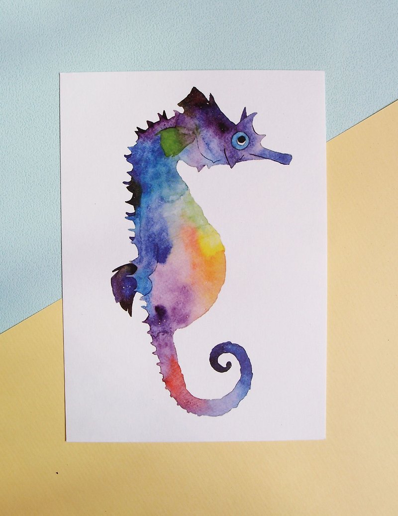 Seahorse postcard - Cards & Postcards - Paper Multicolor