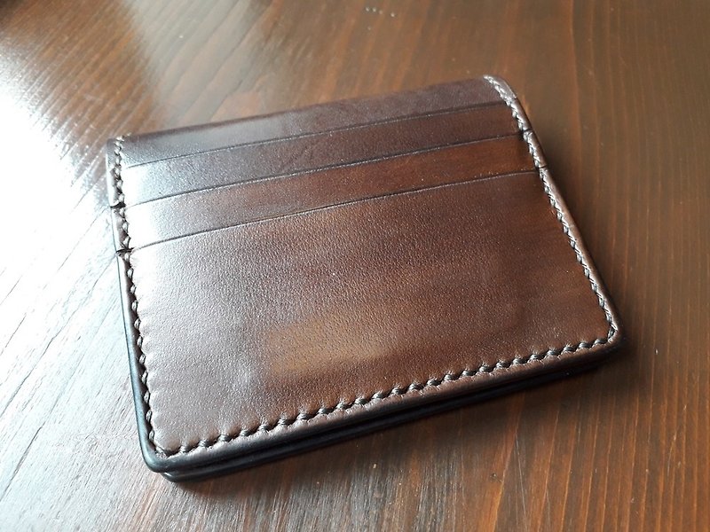 Handmade cowhide vegetable tanned leather 12 card slot credit card holder card holder color can be customized and free to print English text - ID & Badge Holders - Genuine Leather Multicolor