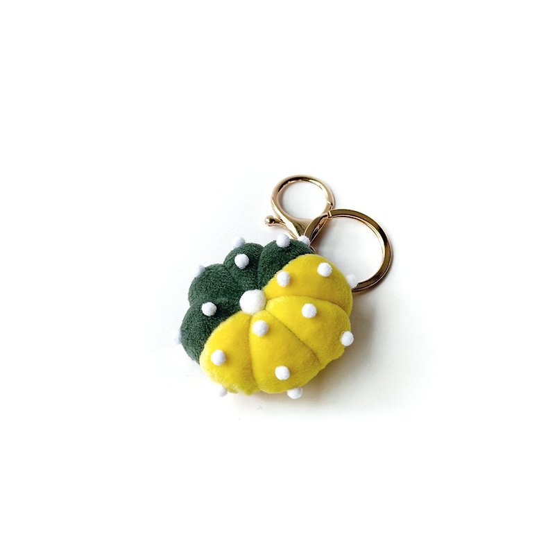 (Pre-order) Meow King’s Handmade Dou Dou - Cactus Dou Dou Keychain/Huang Jin (Cement basin not included) - Stuffed Dolls & Figurines - Polyester Yellow