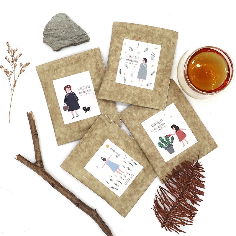 Natural farming black tea bags-organic black tea series-a set of four - Tea - Other Materials Multicolor