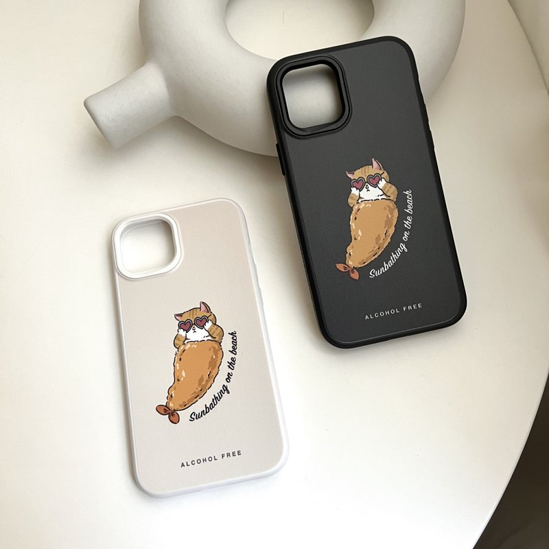 [Meow-Fried Shrimp Meow] | Rhino Shield Phone Case Cat Birthday Gift Valentine’s Day Gift - เคส/ซองมือถือ - วัสดุอื่นๆ หลากหลายสี